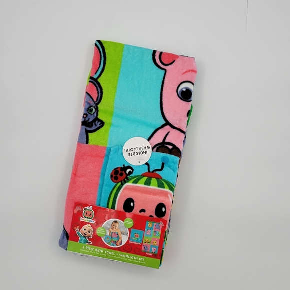 Sonic the hedgehog / Cocomelon Kids Cotton 2 Piece Bath Towel and Washcloth Set. - Picture 3 of 7
